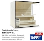 Traditionelle Sauna SHADOW XL von Home Deluxe für 1.699,00 € bei ALDI Nord im Angebot Traditionelle Sauna SHADOW XL von Home Deluxe im aktuellen ALDI Nord Prospekt