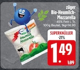 Bio Mozzarella im EDEKA Prospekt Bio-Heumilch-Mozzarella von züger im aktuellen EDEKA Prospekt für 1,49 €