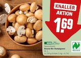 Braune Bio Champignons Angebote von REWE Bio bei REWE Gelsenkirchen für 1,69 €