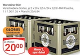 Aktuelles Bier Angebot bei GLOBUS in Bruchsal ab 20,00 €
