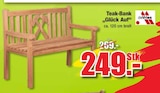 Teak-Bank 'Glück Auf' Angebote von deVries bei Dekor-Markt Voerde für 249,00 €