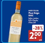 Pinot Grigio im ALDI SÜD Prospekt Pinot Grigio DOC von Mario Collina im aktuellen ALDI SÜD Prospekt für 2,00 €