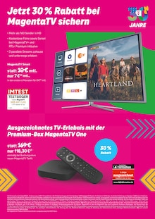 Fernseher im Telekom Shop Prospekt "30 JAHRE. WIR FEIERN MIT TOLLEN ANGEBOTEN UND AKTIONEN FÜR DICH." mit 12 Seiten (Weinheim)