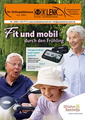Orthopädiehaus Lenk GmbH Sanitätshäuser Prospekt der aktuellen Woche mit 6 Seiten, gültig von 11.03.2026 bis 31.05.2026, in Riesa und Umgebung Aktueller Orthopädiehaus Lenk GmbH Sanitätshäuser Prospekt in Riesa und Umgebung, "Fit und mobil durch den Frühling" mit 6 Seiten, 11.03.2026 - 31.05.2026