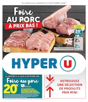 Promos Viande dans le catalogue "Foire AU PORC À PRIX BAS !" de Hyper U Viande en promo dans le catalogue Hyper U à la page 1