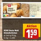 Dinkelbrötchen Angebote von REWE Beste Wahl bei REWE Mönchengladbach für 1,59 €