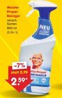Reiniger im Angebot bei Netto Marken-Discount in Cottbus Reiniger Angebote von Meister Proper bei Netto Marken-Discount Cottbus für 2,59 €