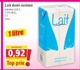 Lait demi-écrémé - Norma à Metz Lait demi-écrémé en promo chez Norma Metz à 0,92 €