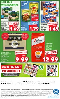 Warsteiner im Kaufland Prospekt "Aktuelle Angebote" mit 58 Seiten (Karlsruhe)