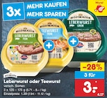 Leberwurst Fein von Hofmaier für 3,00 € bei Netto Marken-Discount im Angebot Leberwurst Fein von Hofmaier im aktuellen Netto Marken-Discount Prospekt