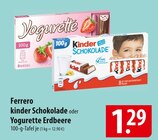 Kinder Schokolade im Angebot bei famila Nordost in Stralsund Kinder Schokolade Angebote von Ferrero bei famila Nordost Stralsund für 1,29 €