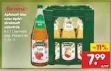 Apfelsaft klar oder Apfel-direktsaft naturtrüb bei Netto Marken-Discount im Bad Saulgau Prospekt für 7,99 €