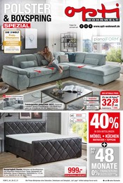 Opti-Wohnwelt Prospekt für Uffenheim mit 32 Seiten Opti-Wohnwelt Prospekt für Uffenheim: POLSTER & BOXSPRING SPEZIAL, 32 Seiten, 30.09.2022 - 22.10.2022