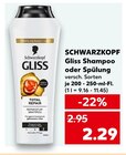 Gliss Shampoo oder Spülung Angebote von Schwarzkopf bei Kaufland Krefeld für 2,29 €