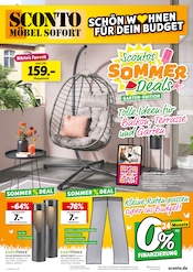 Aktueller Sconto SB Möbel & Einrichtung Prospekt in Linderbach und Umgebung, "SCONTOS SOMMER DEALS GARTEN-EDITION" mit 2 Seiten, 07.06.2025 - 27.06.2025