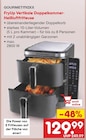 FryUp Vertikale Doppelkammer-Heißluftfritteuse von GOURMETmaxx für 129,99 € bei Netto Marken-Discount im Angebot FryUp Vertikale Doppelkammer-Heißluftfritteuse von GOURMETmaxx im aktuellen Netto Marken-Discount Prospekt