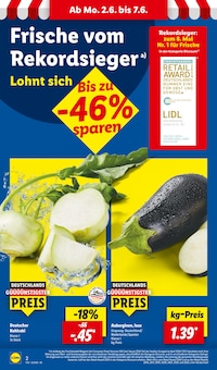 Gemüse im aktuellen Lidl Prospekt (Wuppertal) Gemüse im Lidl Prospekt "LIDL LOHNT SICH" mit 70 Seiten (Wuppertal)