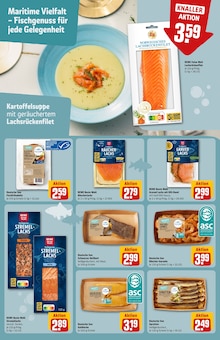 Lachs im aktuellen REWE Prospekt (Jena) Lachs im REWE Prospekt "Dein Markt" mit 34 Seiten (Jena)