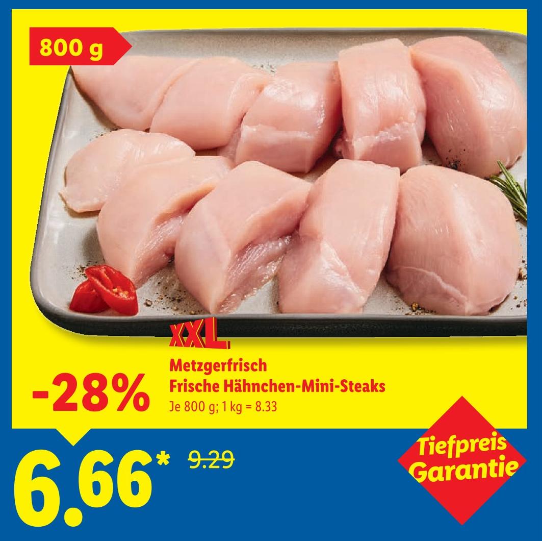 Frische Hähnchen-Mini-Steaks