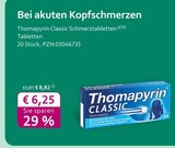 Thomapyrin Classic Schmerztabletten Angebot in Eisingen Thomapyrin Classic Schmerztabletten im aktuellen Prospekt bei mea - meine apotheke in Eisingen