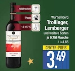 Trollinger, Lemberger im EDEKA Prospekt Trollinger, Lemberger von im aktuellen EDEKA Prospekt für 3,49 €