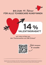 Tchibo Prospekt "14% Valentinsrabatt" für Waiblingen, 1 Seite, 09.02.2023 - 14.02.2023 Tchibo Prospekt "14% Valentinsrabatt" für Waiblingen, 1 Seite, 09.02.2023 - 14.02.2023