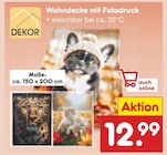 Wohndecke mit Fotodruck Angebote von DEKOR bei Netto Marken-Discount Euskirchen für 12,99 €