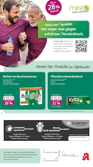 Aktueller mea - meine apotheke Prospekt "Unsere September-Angebote" Seite 1 von 4 Seiten für Dillingen