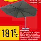Bricorama Feytiat - Promo Parasol déporté Promo Parasol déporté à 181,12 € dans le catalogue Bricorama à Feytiat