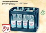 Mineralwasser im Angebot bei GLOBUS in Oberhausen Mineralwasser Angebote von Gerolsteiner bei GLOBUS Oberhausen für 5,49 €