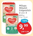 Milumil Folgemilch 2 von Milupa für 9,99 € bei budni im Angebot Milumil Folgemilch 2 von Milupa im aktuellen budni Prospekt