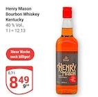 Bourbon Whiskey Kentucky im Angebot bei GLOBUS in Duisburg Bourbon Whiskey Kentucky Angebote von Henry Mason bei GLOBUS Duisburg für 8,49 €