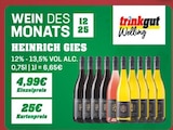 Trinkgut Gronau - Wein des Monats Angebot im Prospekt Wein des Monats bei Trinkgut im Gronau Prospekt für 4,99 €
