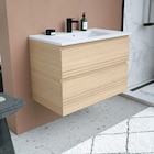 Meuble vasque effet chêne naturel Arty à 139,00 € dans le catalogue LEROY MERLIN