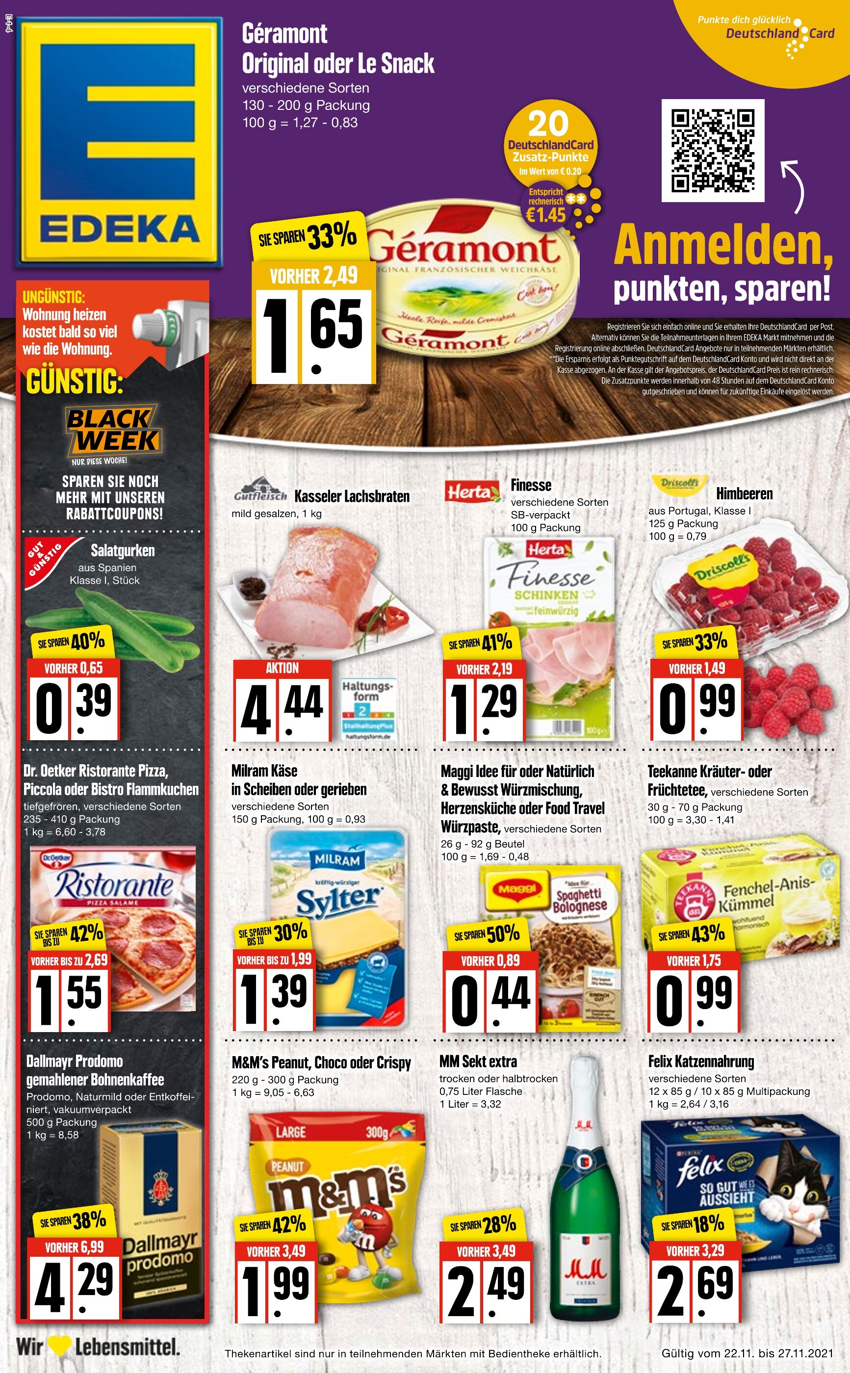 EDEKA Prospekt für Kyritz mit 20 Seiten EDEKA Prospekt für Kyritz: "Aktuelle Angebote", 20 Seiten, 22.11.2021 - 27.11.2021