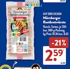 Grillbratwurst im ALDI SÜD Prospekt Nürnberger Rostbratwürste von Gut Drei Eichen im aktuellen ALDI SÜD Prospekt für 2,59 €