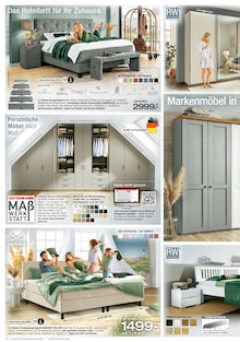 Bett im Ostermann Prospekt "Markenmöbel in den Trendfarben der Saison." mit 12 Seiten (Duisburg)