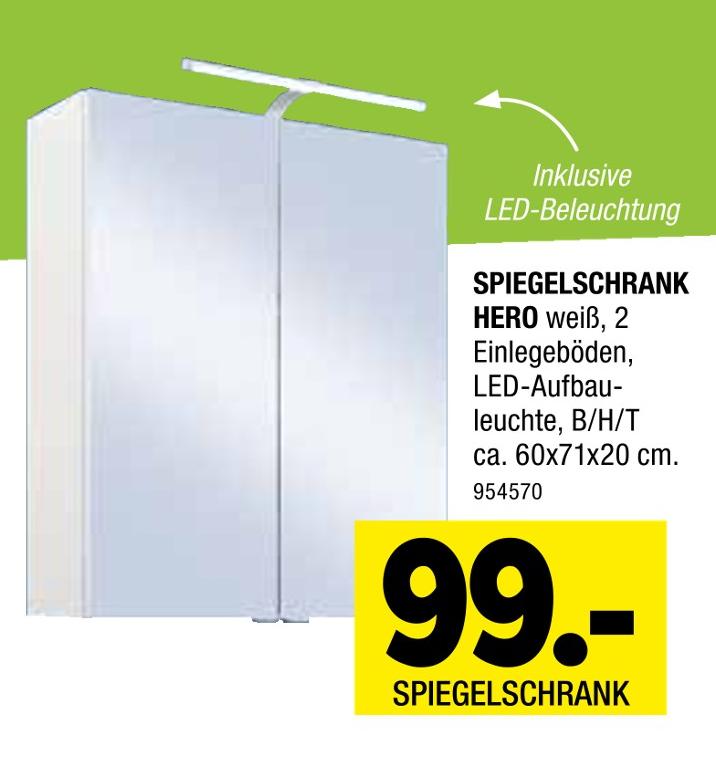 SPIEGELSCHRANK HERO bei Osca Möbel in Detmold SPIEGELSCHRANK HERO im Angebot bei Osca Möbel Detmold für 99,00 €