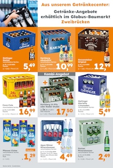 Coca Cola im Globus-Baumarkt Prospekt "Immer eine Idee besser" mit 29 Seiten (Homburg)