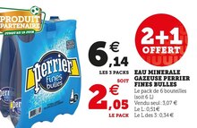 Super U Auchel - EAU MINERALE GAZEUSE PERRIER FINES BULLES Promo EAU MINERALE GAZEUSE PERRIER FINES BULLES dans le catalogue Super U Des prix qui tombent vraiment bien ! à Auchel