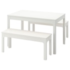Tisch und 2 Bänke weiß/weiß Angebote von EKEDALEN / EKEDALEN bei IKEA Pforzheim für 398,98 €