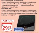 Induktionskochplatte Einzel EKI 3569 Angebote von Clatronic bei GLOBUS Saarbrücken für 29,99 €