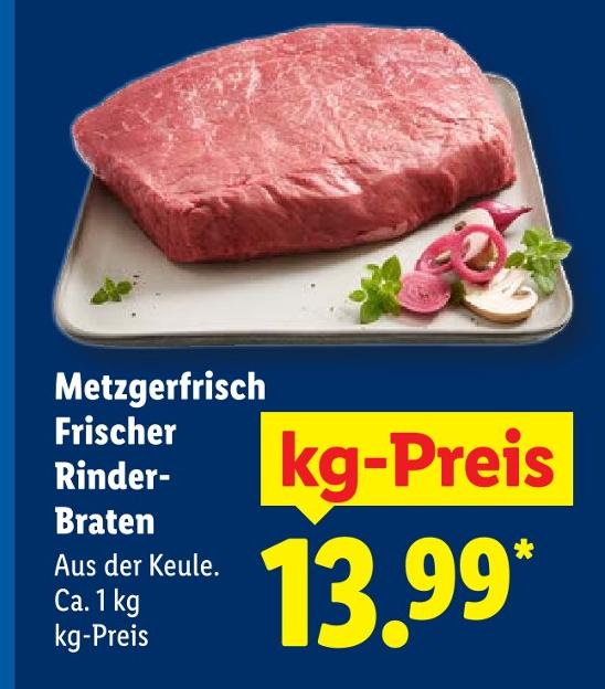 Frischer Rinder-Braten