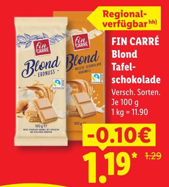 Blond Tafel-Schokolade Erdnuss