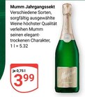 Mumm Jahrgangssekt Angebote bei GLOBUS Neunkirchen für 3,99 €