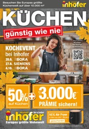 Aktueller Möbel Inhofer Möbel & Einrichtung Prospekt in Ehingen und Umgebung, "KÜCHEN günstig wie nie!" mit 20 Seiten, 17.09.2025 - 11.10.2025