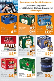Bier im Globus-Baumarkt Prospekt in Lebach Aktueller Globus-Baumarkt Prospekt mit Bier, "Immer eine Idee besser", Seite 16