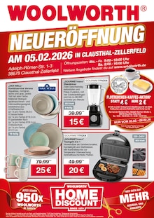 Woolworth Prospekt NEUERÖFFNUNG IN CLAUSTHAL-ZELLERFELD mit 8 Seiten