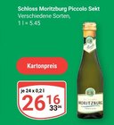 Schloss Moritzburg Piccolo Sekt im aktuellen GLOBUS Prospekt