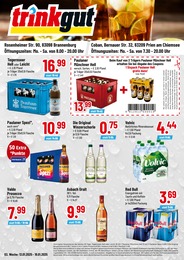 Trinkgut Prospekt "Aktuelle Angebote", 4 Seiten, 14.01.2025 - 14.01.2025 Aktueller Trinkgut Prospekt, "Aktuelle Angebote", mit Angeboten der Woche, gültig von 14.01.2025 bis 14.01.2025